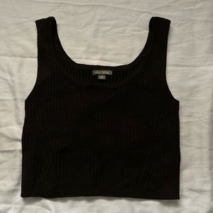 Wild Fable cropped black sweater tank top size XS
